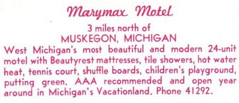Marymax Motel - Postcard (newer photo)